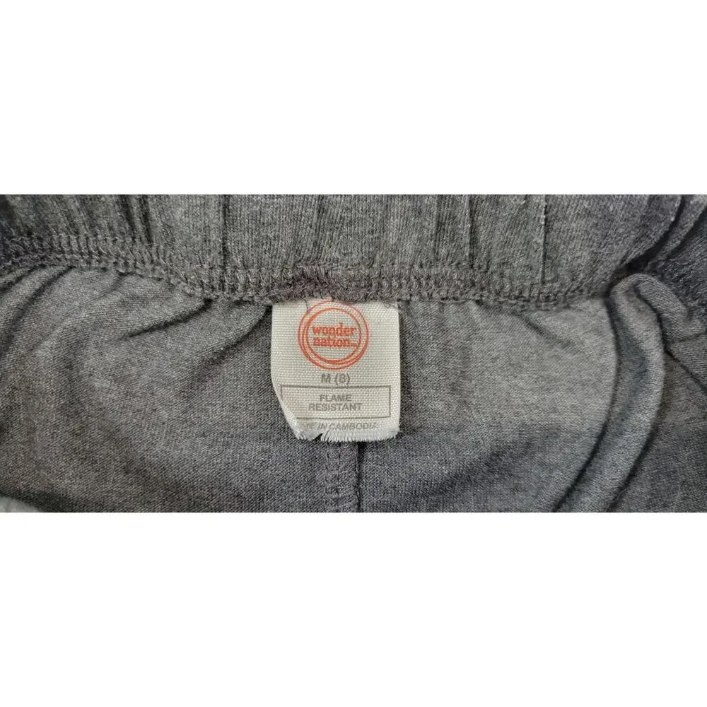 L5) Children Wonder Nation Gray Boys Sweat Shorts Medium 8